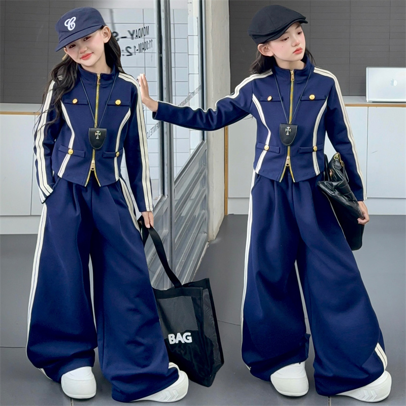 女童春秋款套装2025新款儿童洋气时髦中大童秋季网红休闲秋装