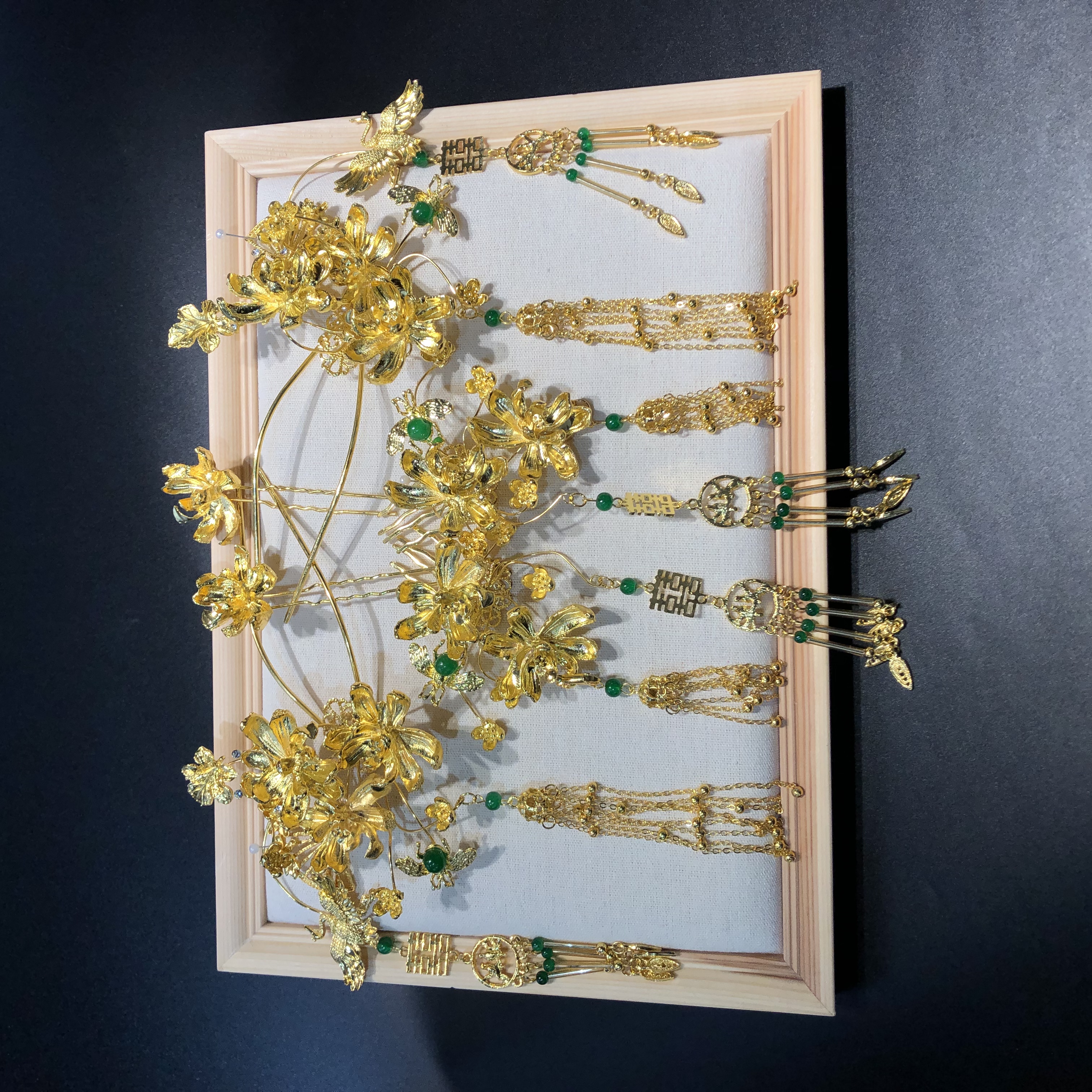 婚庆饰品G2501大气百搭金色龙凤褂秀禾新娘头饰中式结婚婚礼婚饰