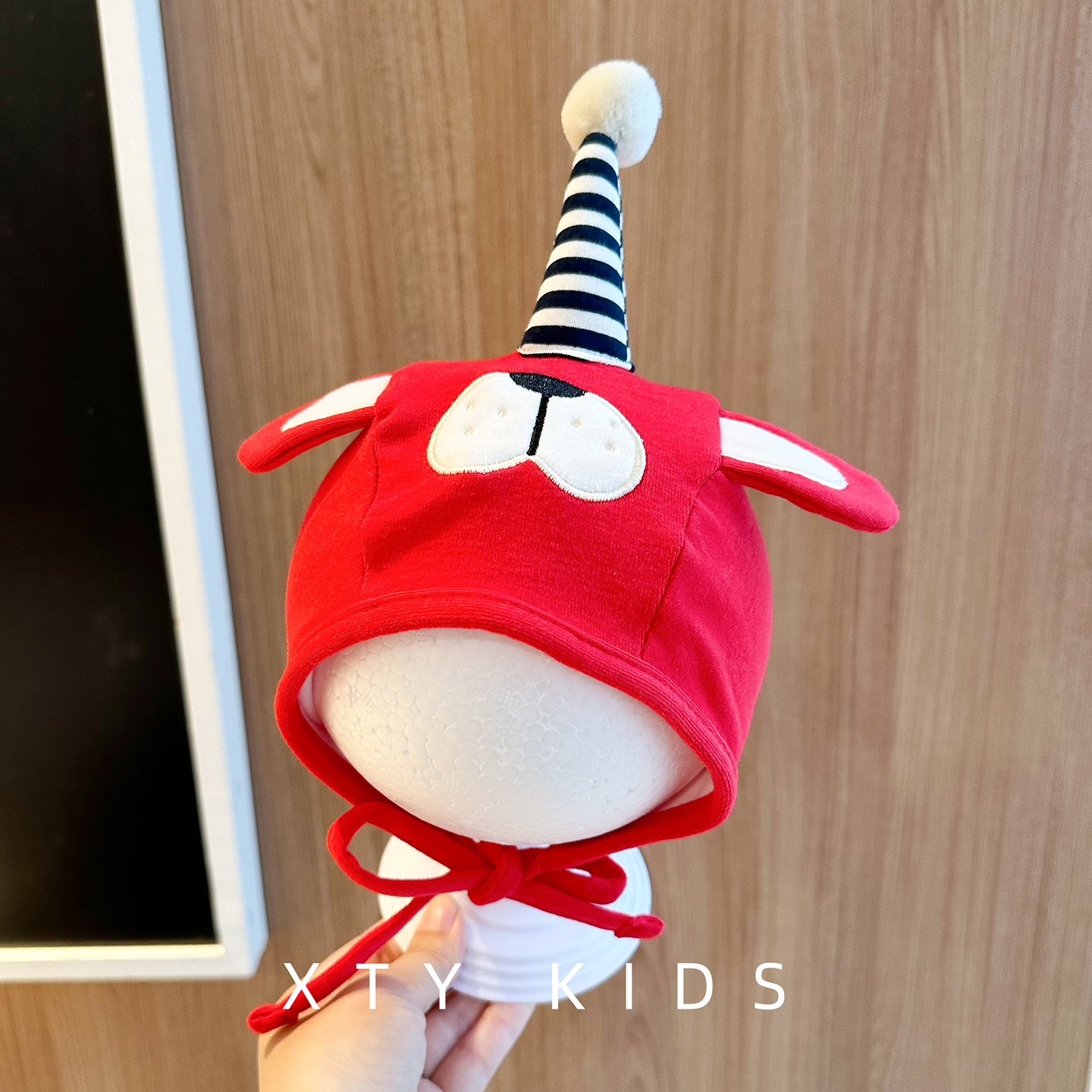 新款宝宝帽子春秋季可爱男女宝宝纯棉护耳帽冬季薄款户外婴儿帽潮