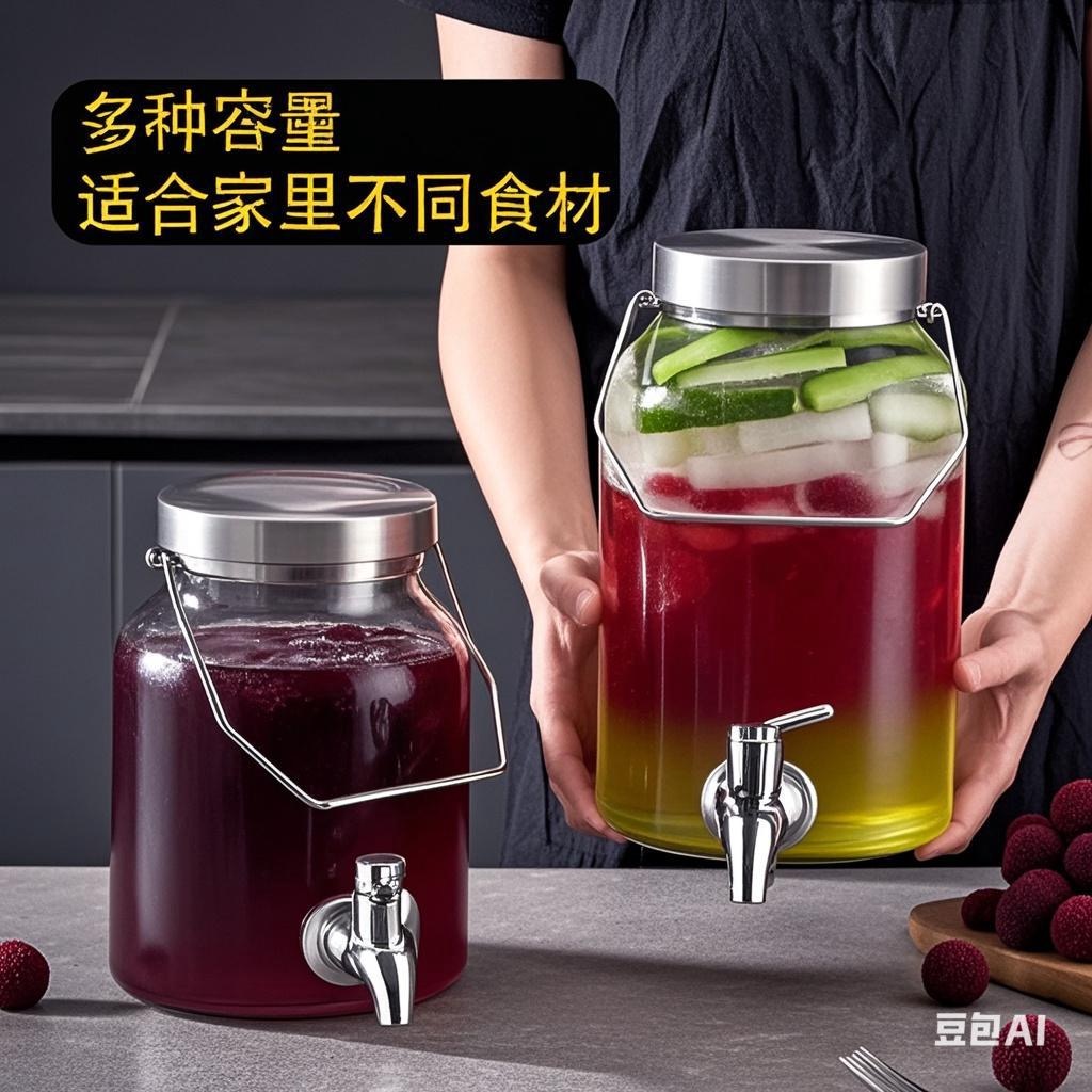 （6斤）青梅泡酒玻璃瓶专用酒瓶杨梅果酒容器密封罐泡酒罐酒坛人参