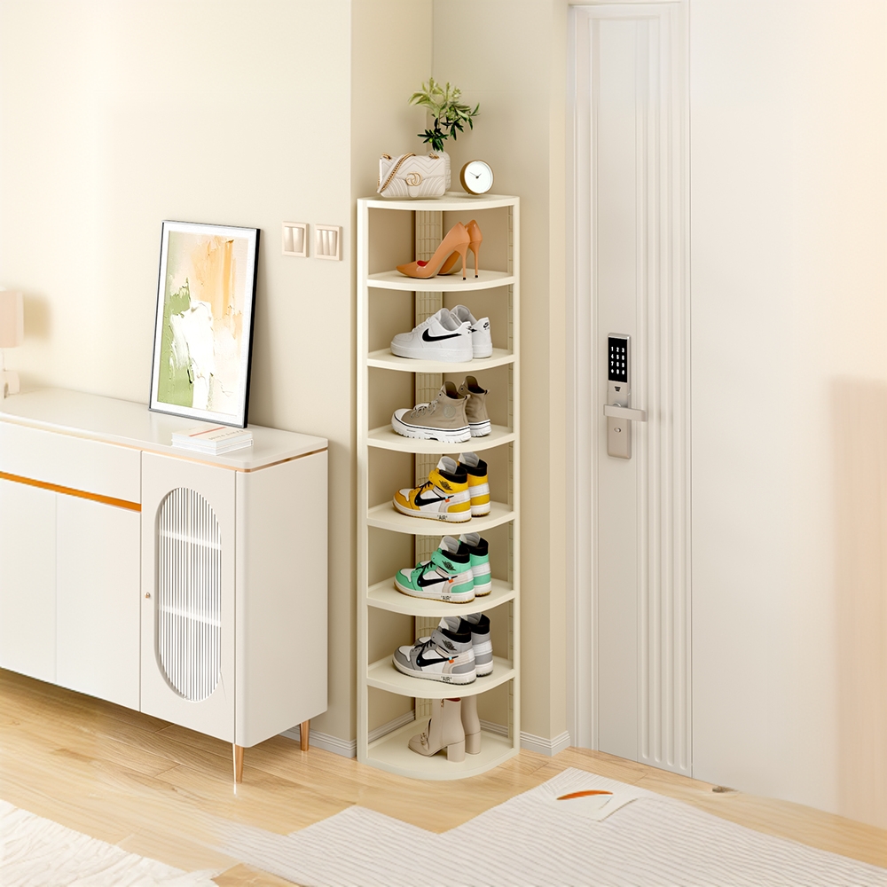 鞋架家用门口多层小型简易入户门墙角三角鞋柜楼道宿舍塑料专用