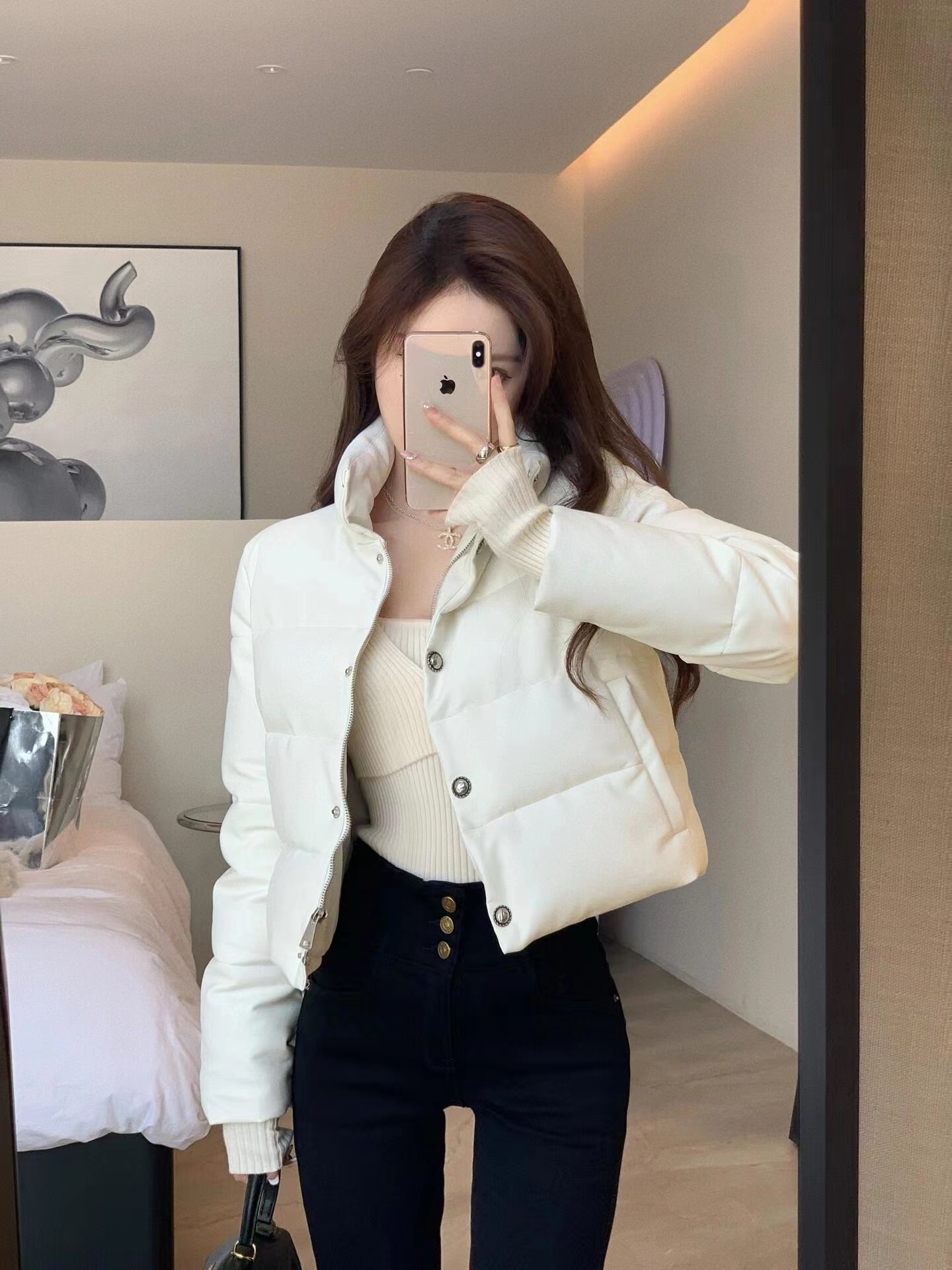 高级感PU皮棉衣外套2025年冬季新款韩版小个子加厚保暖短款面包服