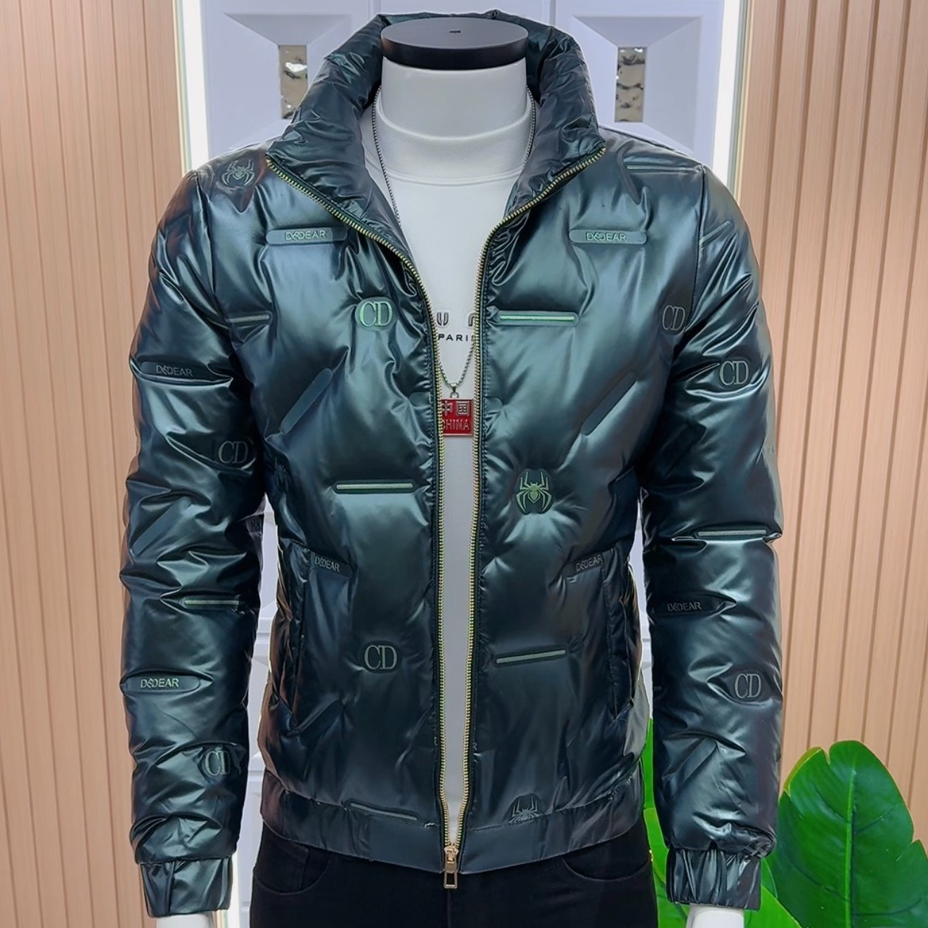 2025冬季新款简约时尚男士轻奢棉服立领加厚韩版修身免洗保暖棉衣