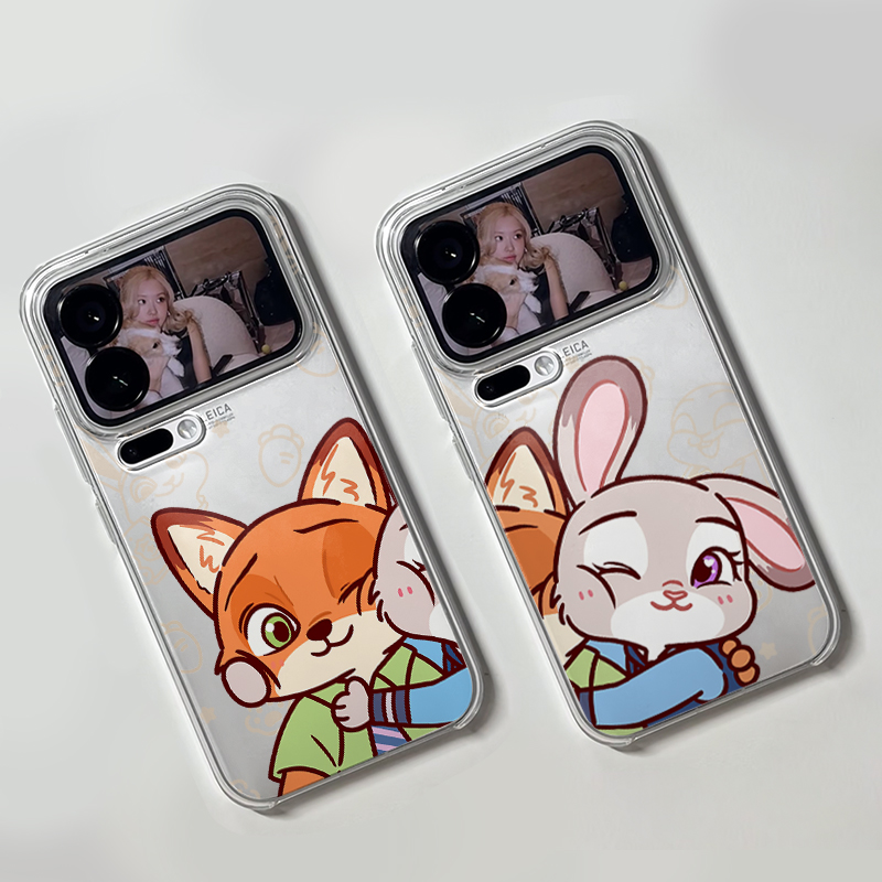 可爱贴脸尼克朱迪适用苹果17/16手机壳iPhone15华为vivo小米oppo