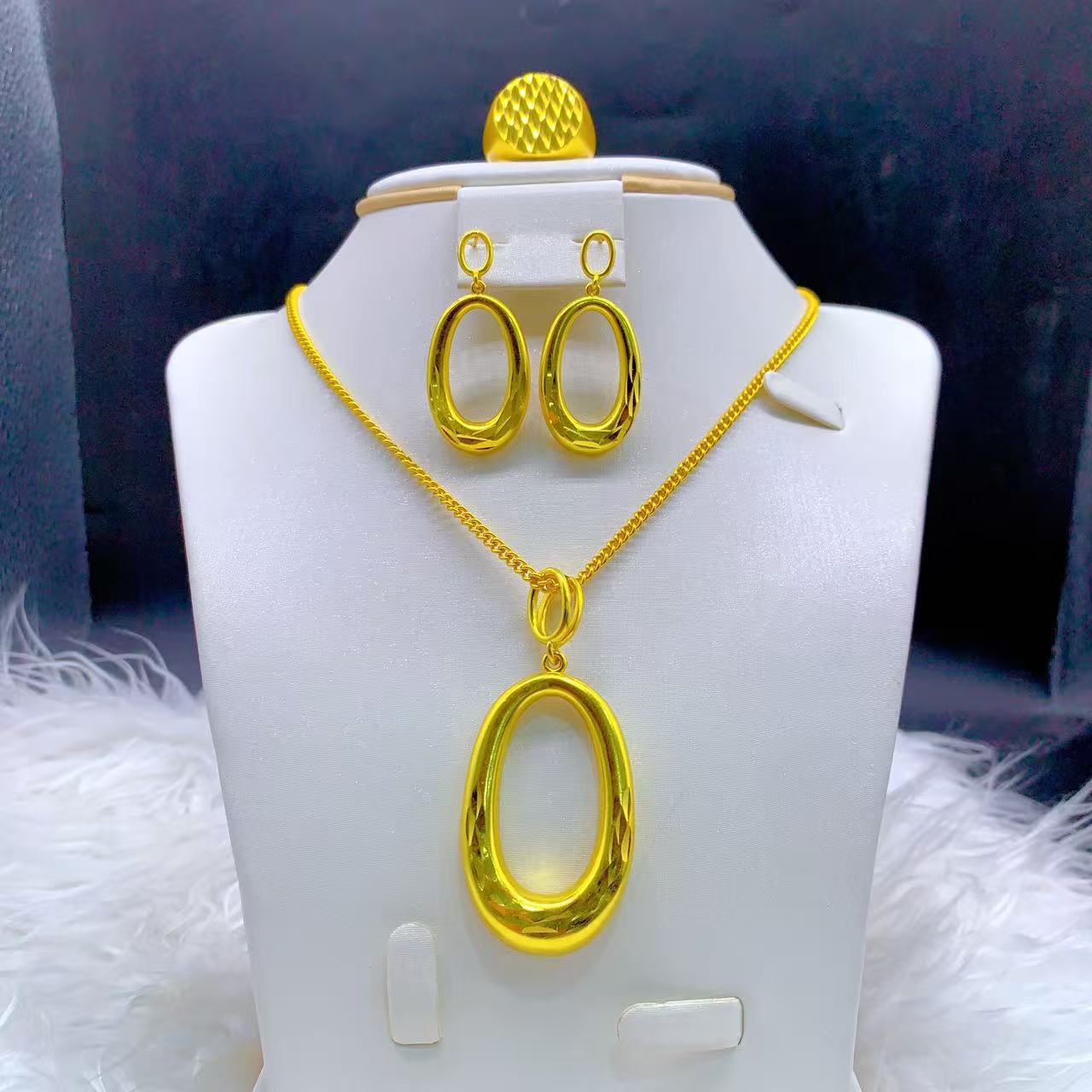 铜合金项链 金色链子铜合金精美时尚气质简约百搭项链饰品1205