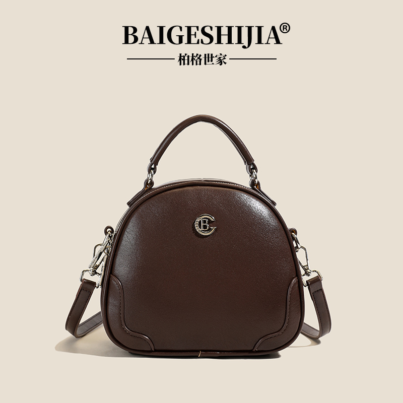 女包2025新款时尚简约洋气手提单肩斜挎包女小包包软皮小圆包