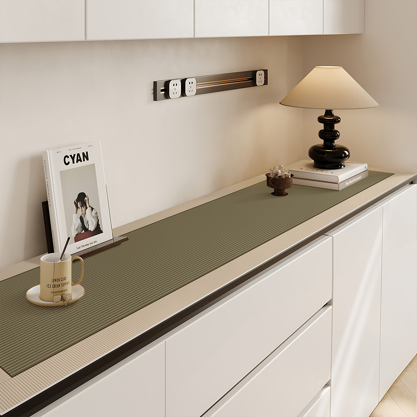 简约现代餐边柜桌垫防水防油免洗玄关柜台面保护垫鞋柜桌面防脏垫