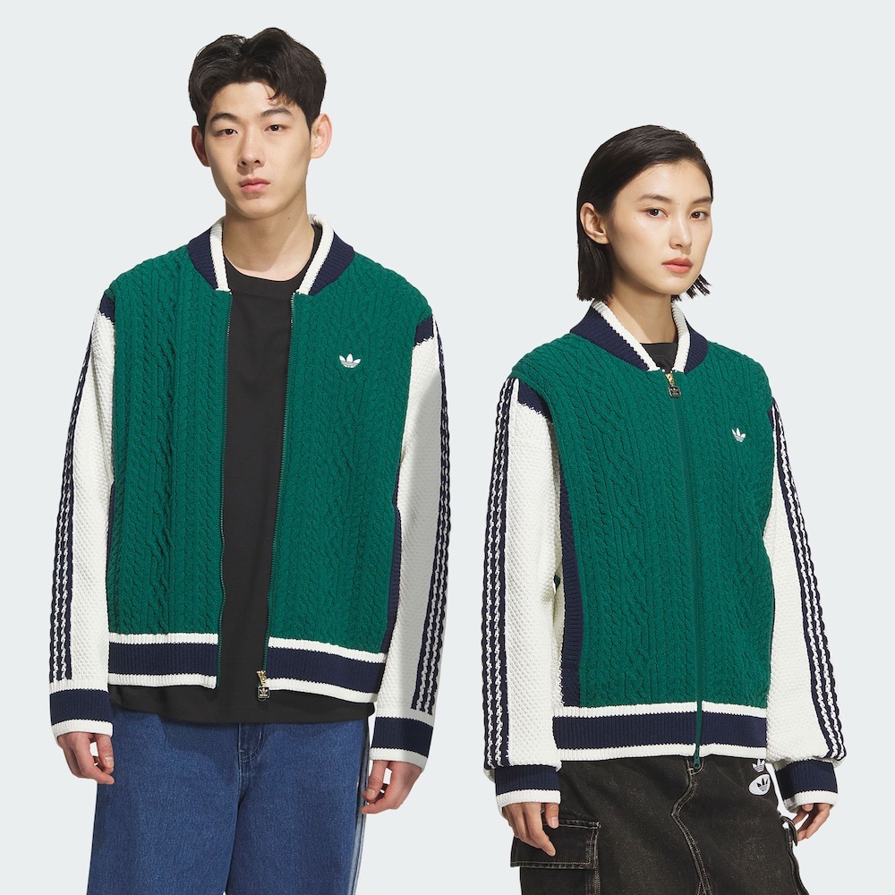 adidas/三叶草秋冬情侣同款秋季加厚男女秋冬针织运动衫KS5962