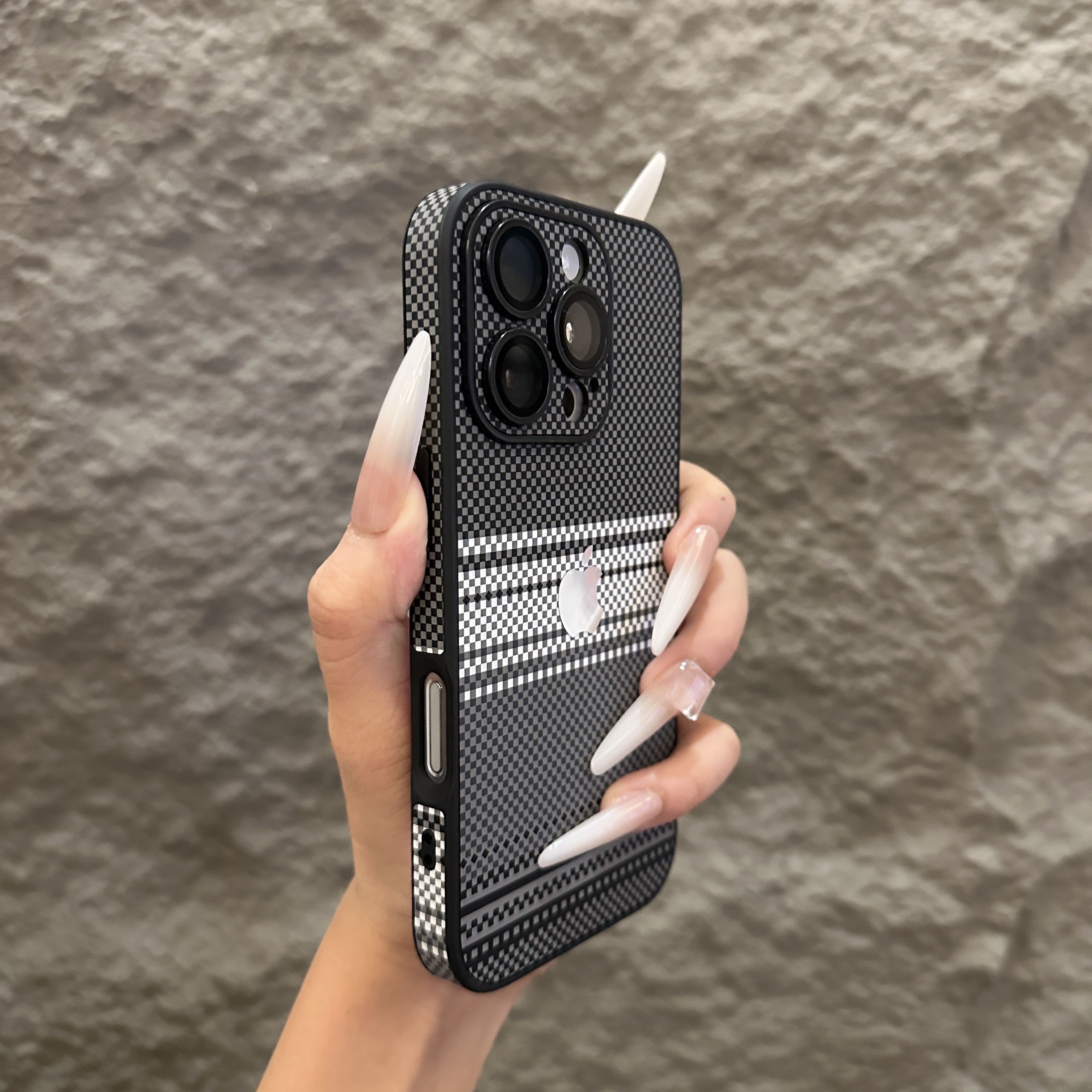 全包边凯夫拉纹适用iPhone16promax手机套17pro情侣15新款14软132