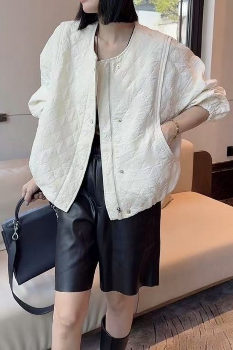 2025秋季新款女减龄时尚夹克百搭小个子棉服短款外套显瘦菱格棉衣