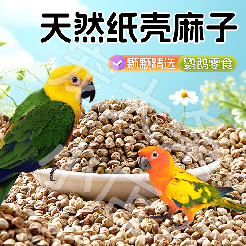 【宠大条】鹦鹉鸟粮饲料大颗粒纸壳火麻子玄凤饲料鹦鹉训练奖励零食