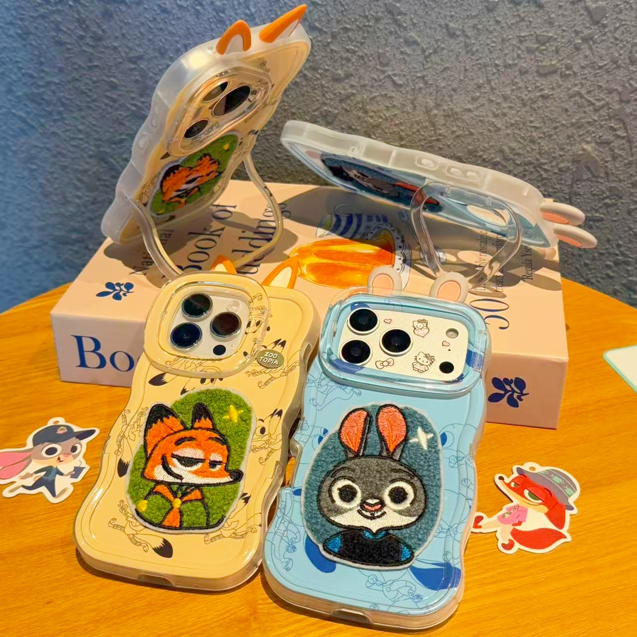 GGBond朱迪尼克刺绣双支架适用苹果17/16手机壳小米vivo华为oppo