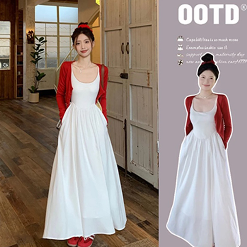 法式小众设计感套装女士2025年春秋季新款洋气开衫连衣裙两件套女