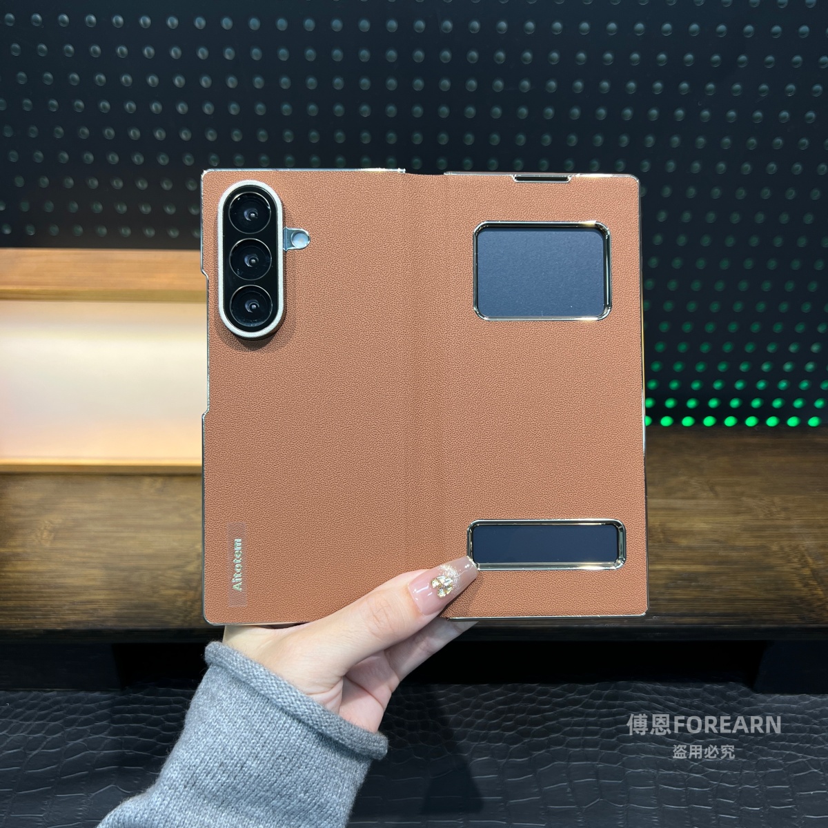 适用于三星Galaxy ZFold7手机壳双包边翻盖式fold7折叠屏真皮款式