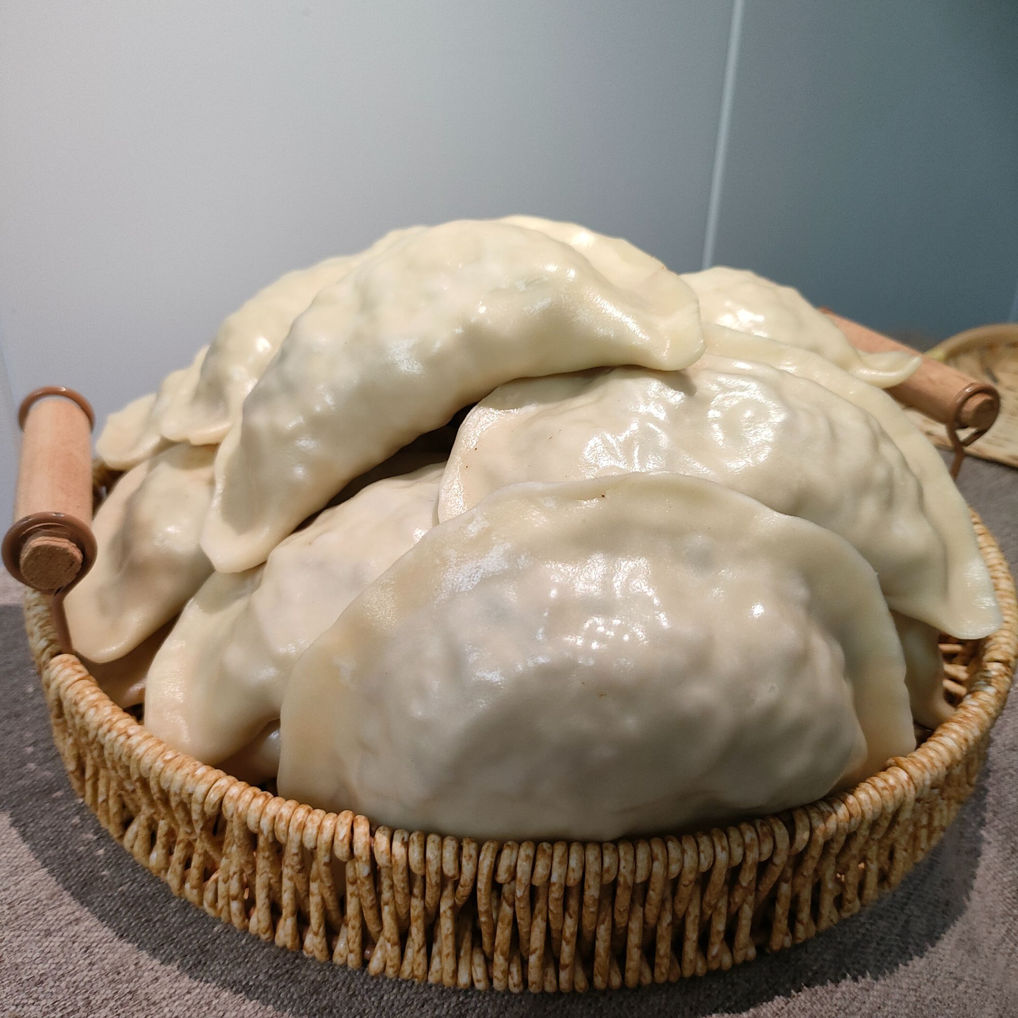 皖北地道纯手工一素馅大角子