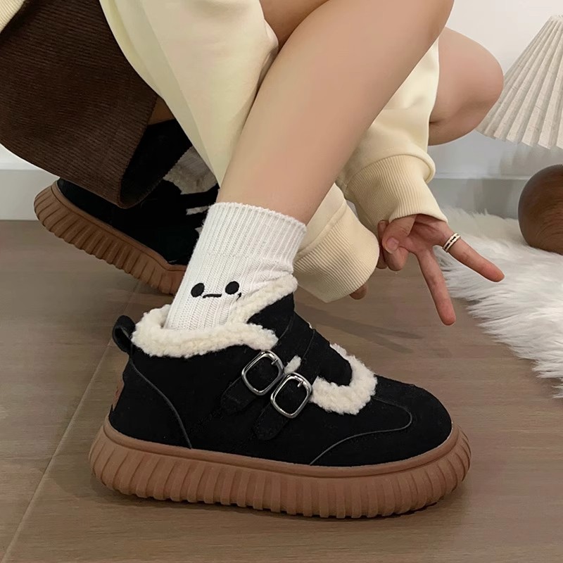 回力雪地靴女冬季加绒加厚新款棉鞋女小众ins潮保暖厚底大头鞋女