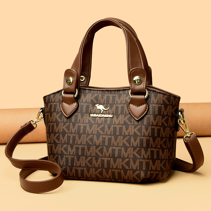 袋鼠蔓蔓雅源2025新款印花气质女包斜挎包女士欧美风大容量手提包