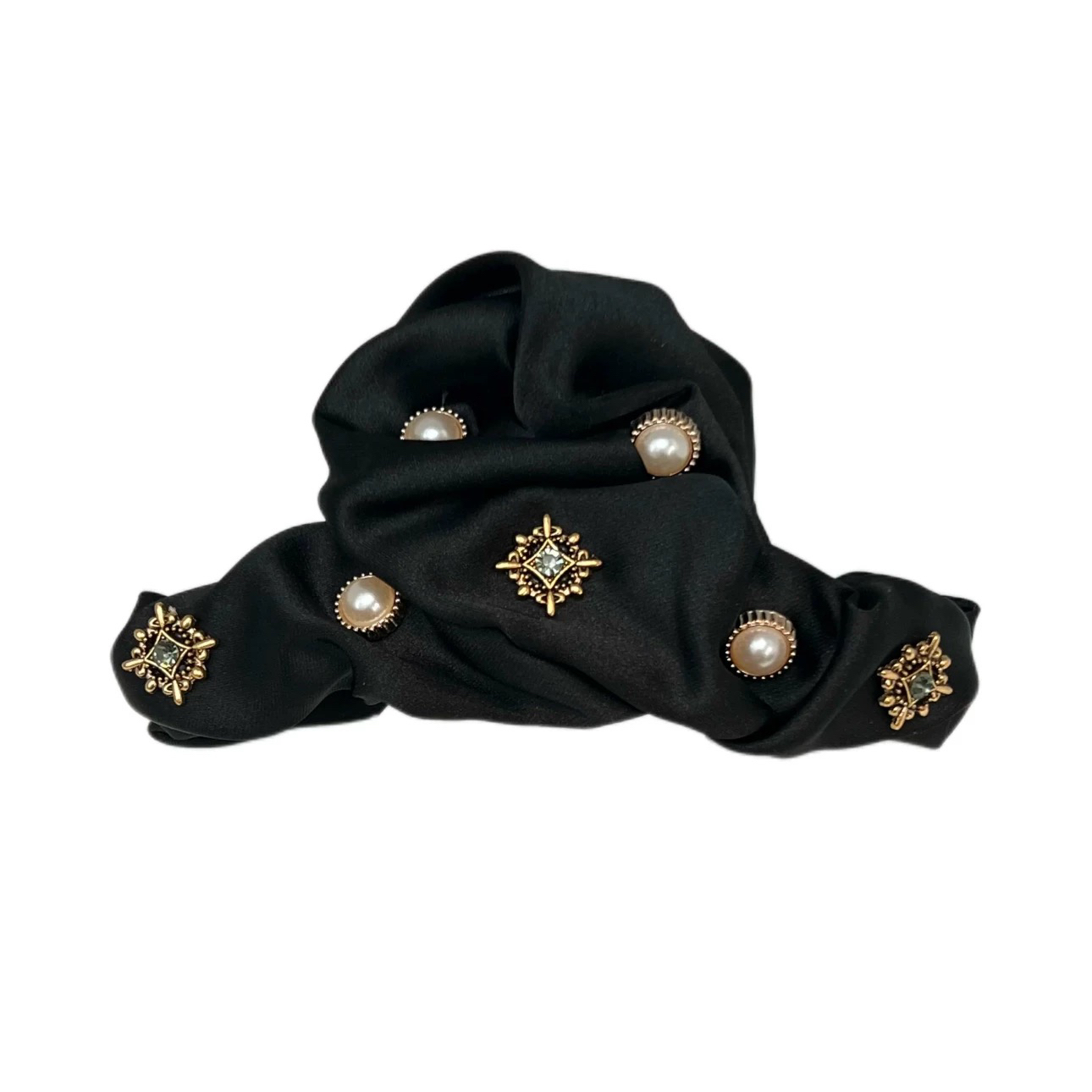 复古高级感抓夹女鲨鱼夹2025新款时尚气质缎面发夹后脑勺夹子头饰