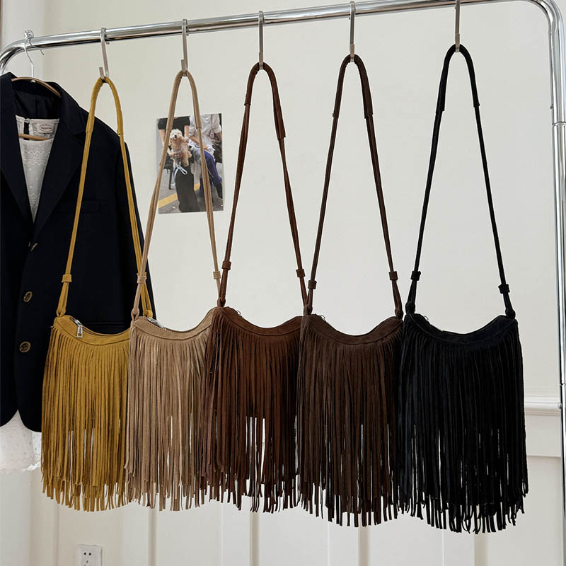 【秋日多巴胺】小众复古波西米亚时尚个性辣妹流苏包单肩斜挎小包包