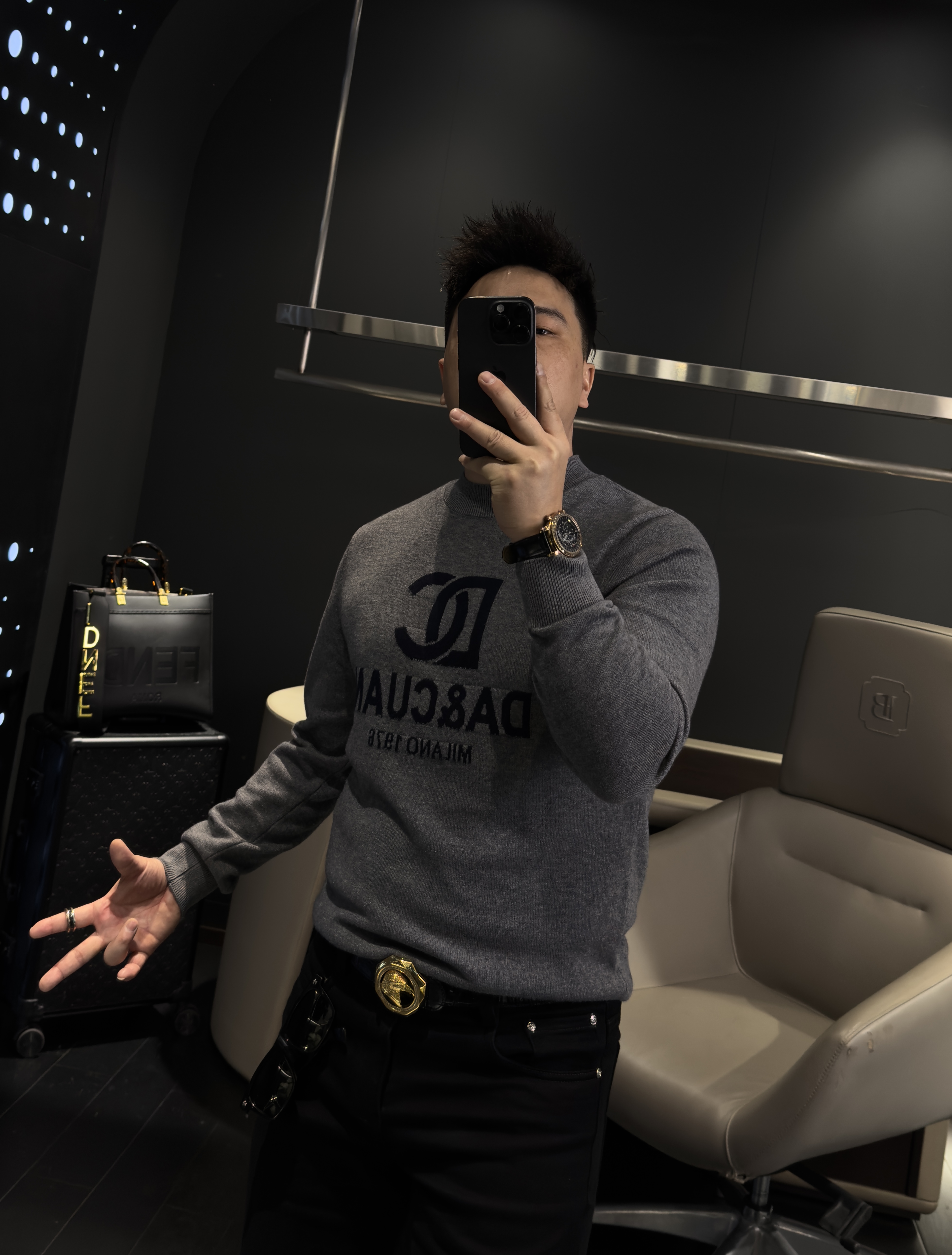 【马哥严选】男士针织羊毛羊绒衫M225秋冬男装圆领羊毛羊绒羊毛衫