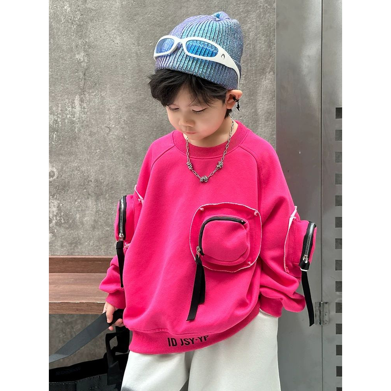 男童卫衣春装2025新款洋气儿童上衣套头衫帅气时髦童装韩版痞帅潮