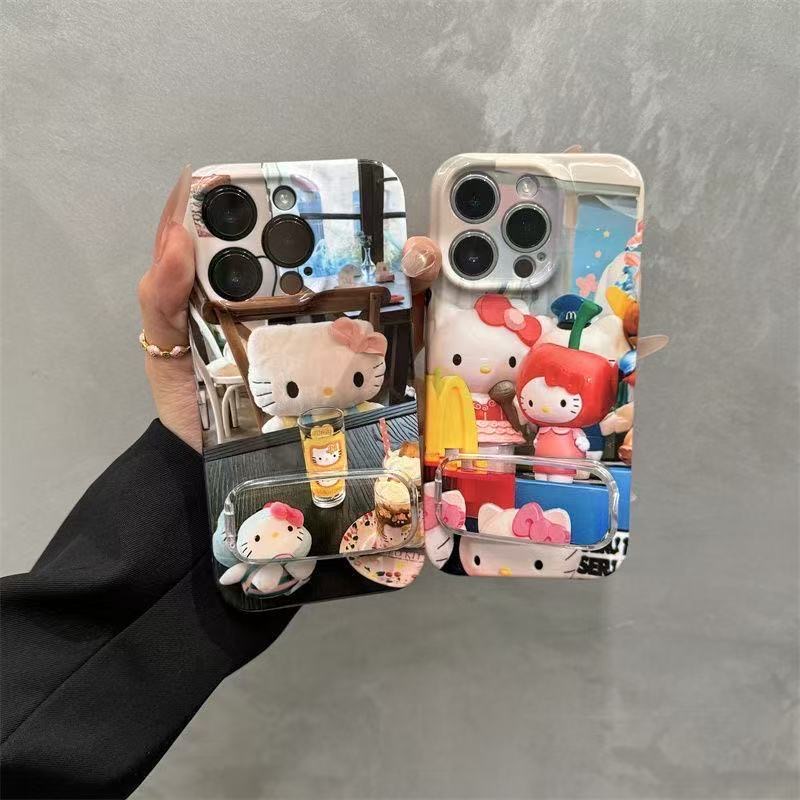 凯蒂镜子支架适用iPhone16菲林手机壳华为oppo红米荣耀vivo保护套