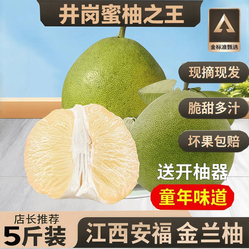 正宗安福金兰柚江西井岗蜜柚吉安柚子萍乡蚕子当季新鲜水果金沙柚
