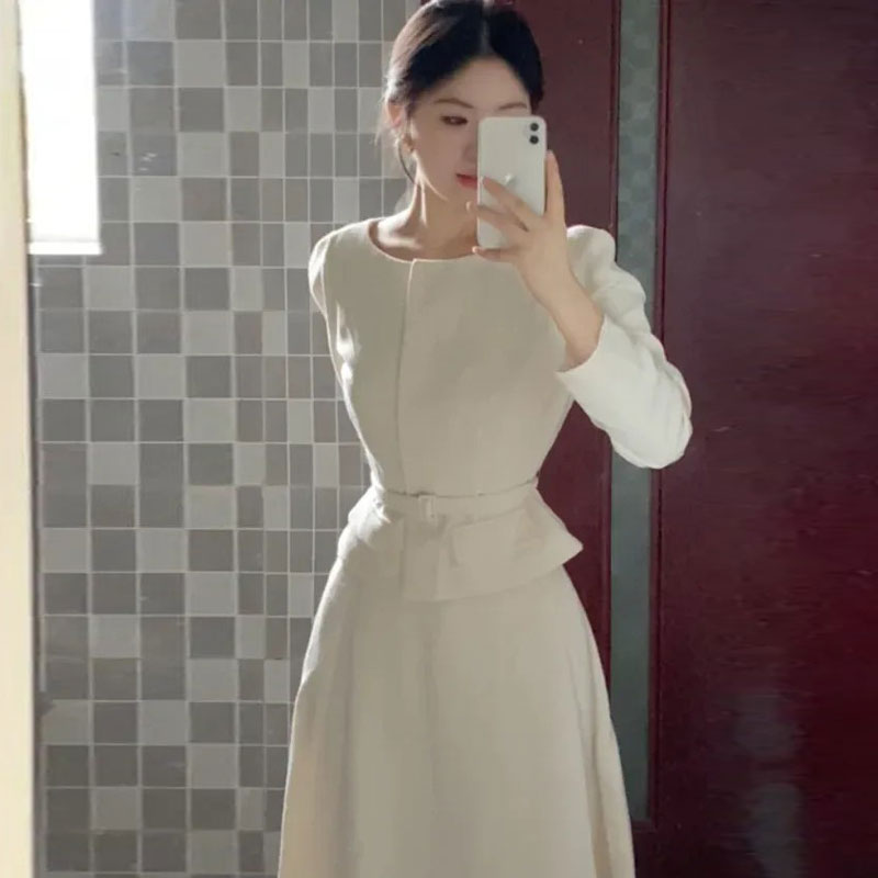 大方得体穿搭一整套韩系高级感气质外套半身裙两件套装2026年冬季