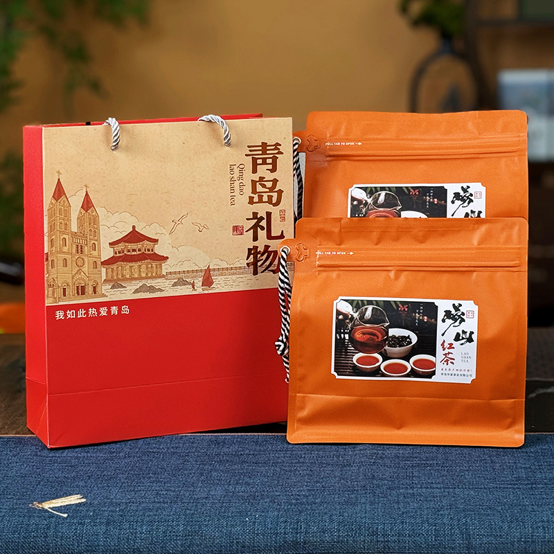 华夏茶业2025年蜜香浓香型崂山红茶500克袋装茶叶