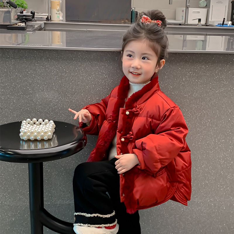 女童棉服2025新款洋气宝宝冬装外套上衣儿童冬季棉袄女孩棉衣