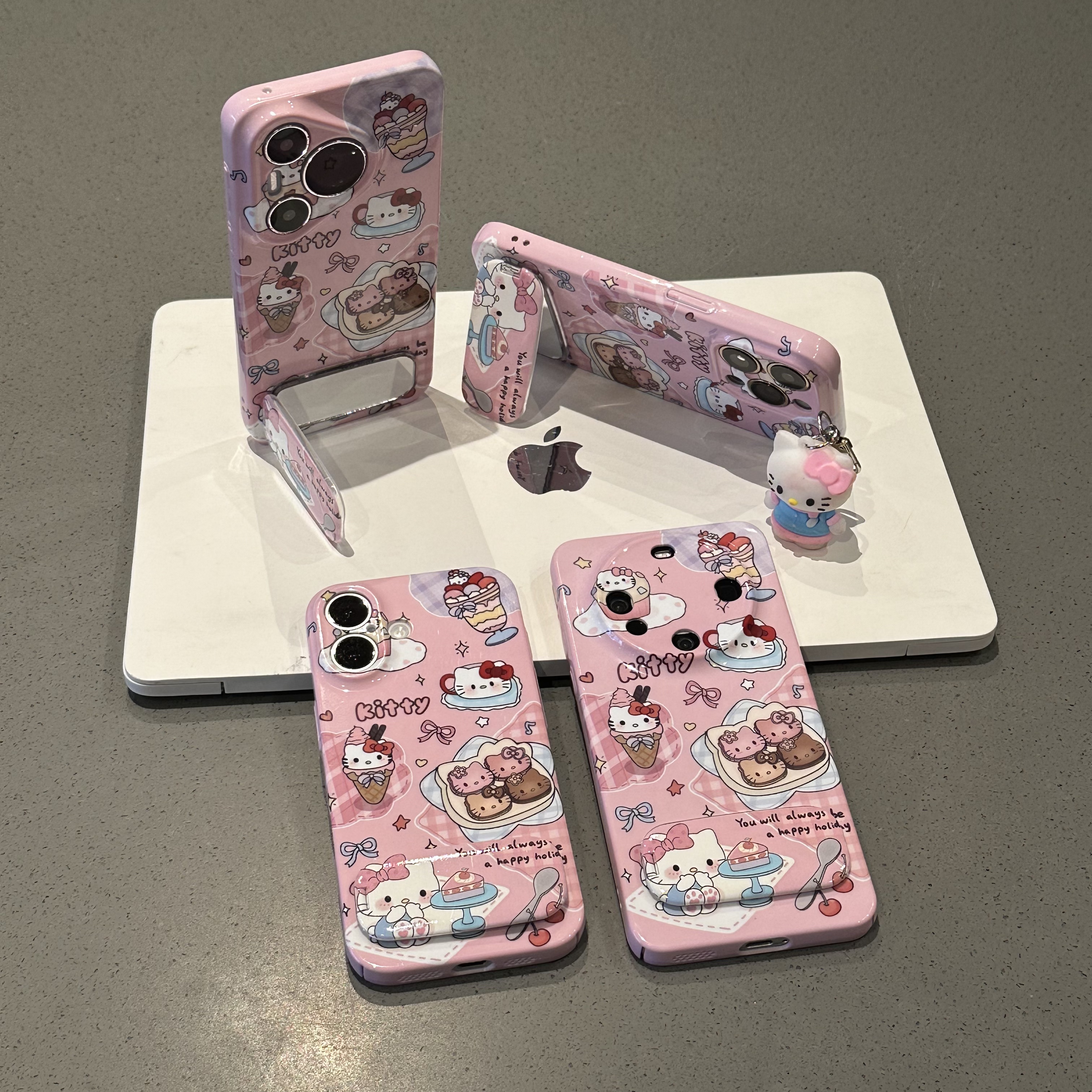 欧克里里冰淇淋甜品Kitty支架适用苹果16手机壳华为vivo小米oppo