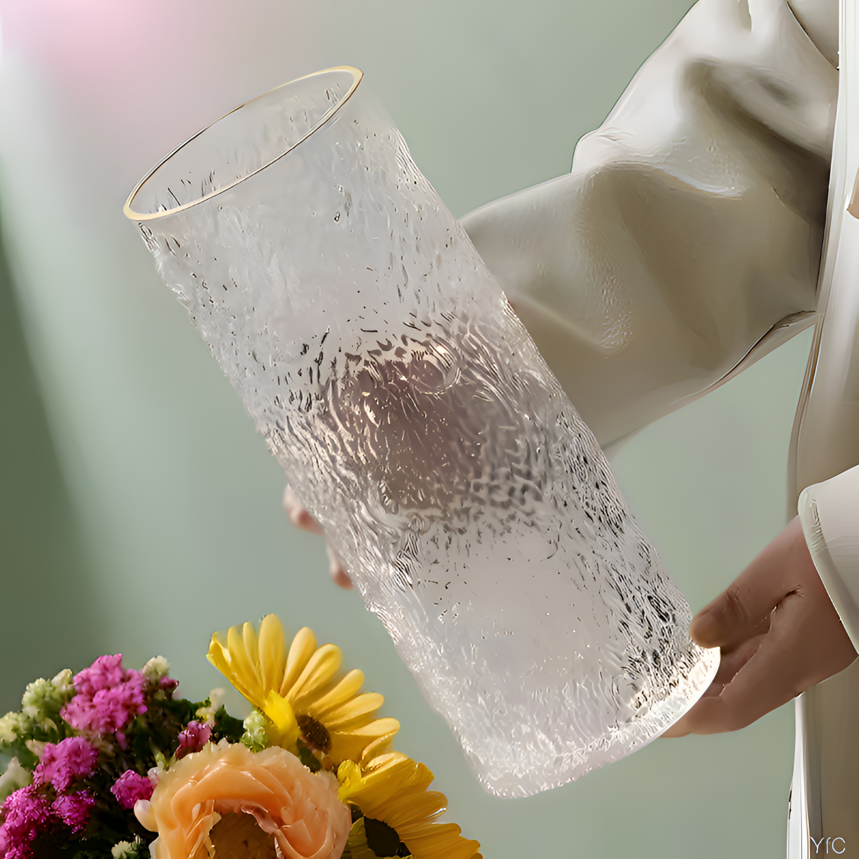 碧琢轻奢风透明玻璃花瓶水培花瓶花瓶高颜值高档居家小物件