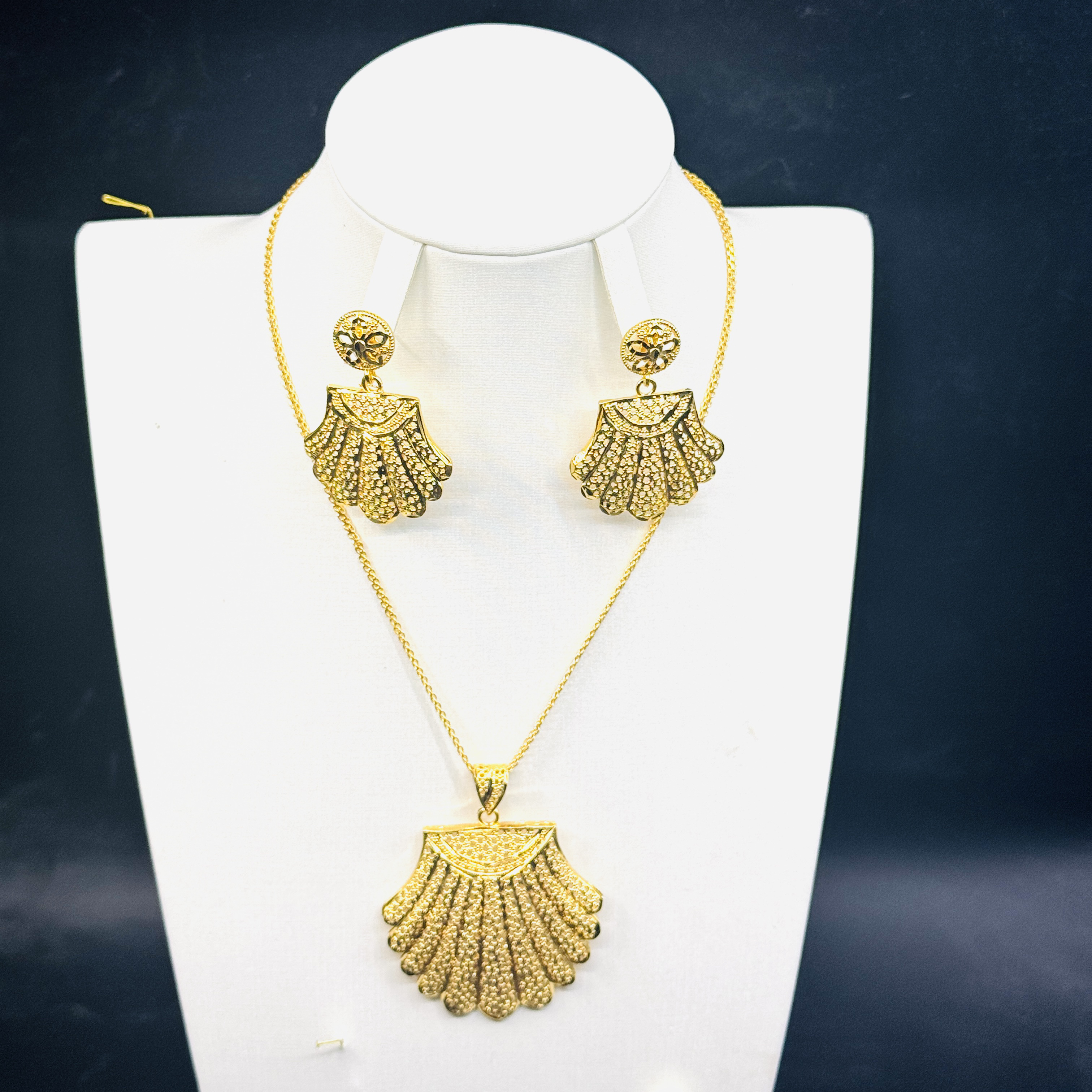 铜项链 TJ208 铜首饰 项链耳环两件套