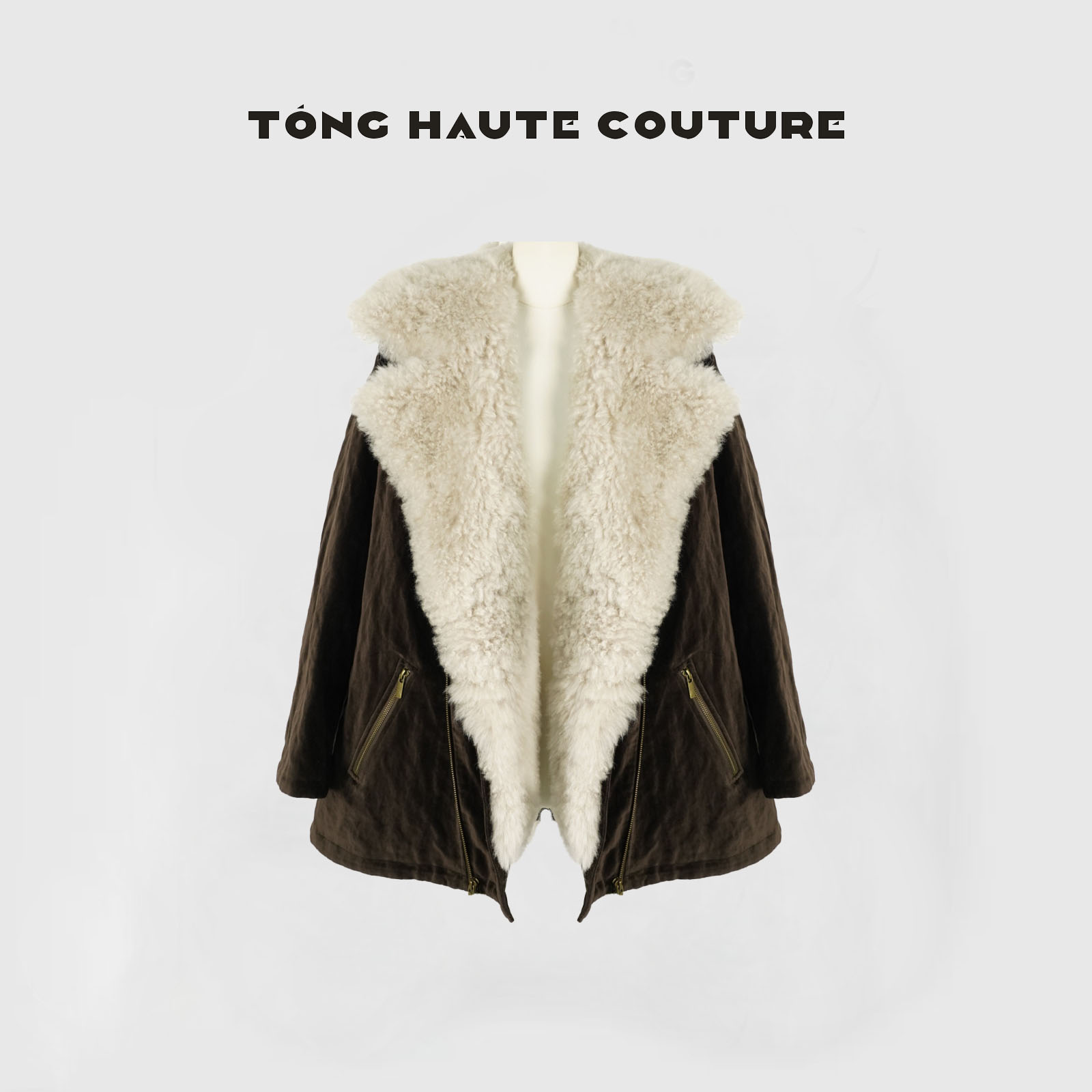 【风眠罗帐】冬季新国标90白鹅绒拼接羊皮毛一体时尚鹅绒服 YW510