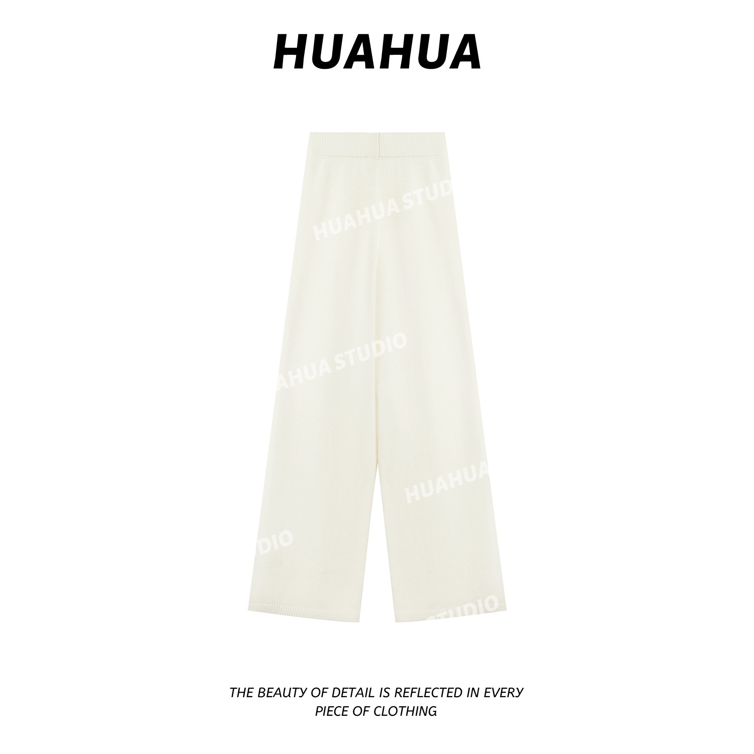 【花花】淡颜裤~韩系30羊毛针织裤高腰显瘦垂感百搭套装裤子