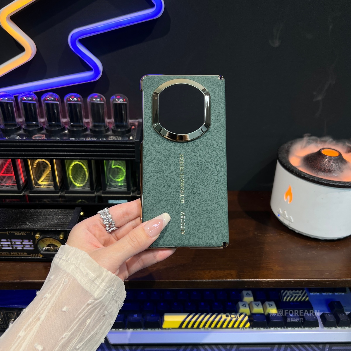 适用于华为matex7手机壳双中轴x7折叠屏保护套真皮后壳高级感轻奢