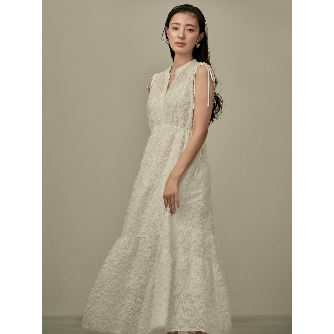 【MonTendre】F 夏季新款 时尚气质流苏提花无袖长裙优雅奢华连衣裙