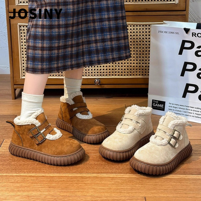 卓诗尼【断码清仓】雪地靴女2025年冬季新款英伦风加绒加厚保暖皮毛