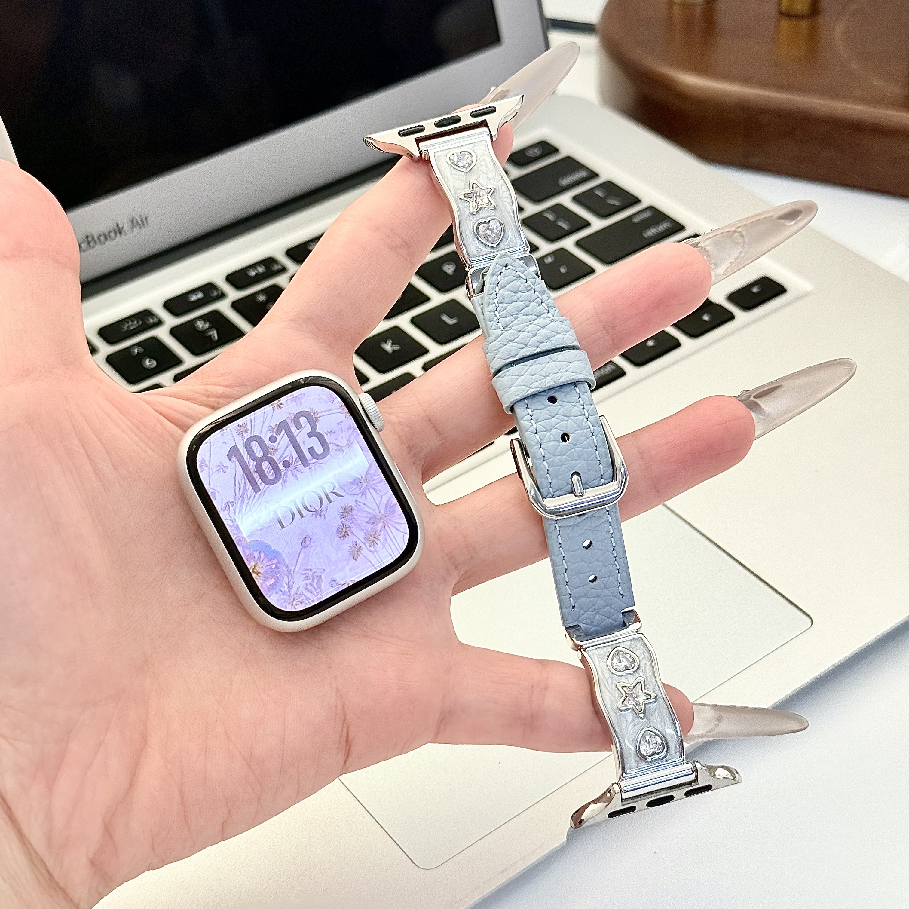 心星皮带iwatch手表表带s9苹果手表表带applewatch表带s8新款s10