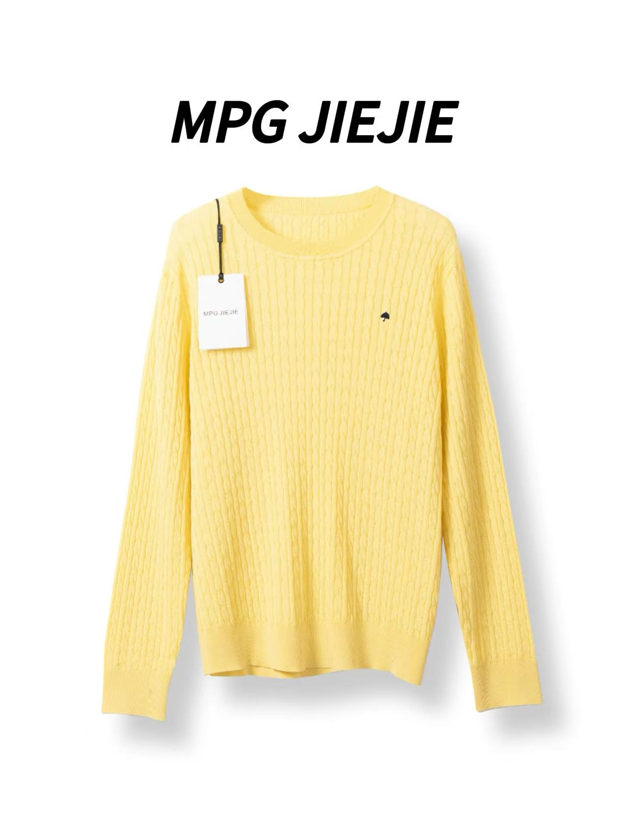 MPG JIEJIE【美丽的秋天】大码早秋正肩刺绣针织长袖开衫