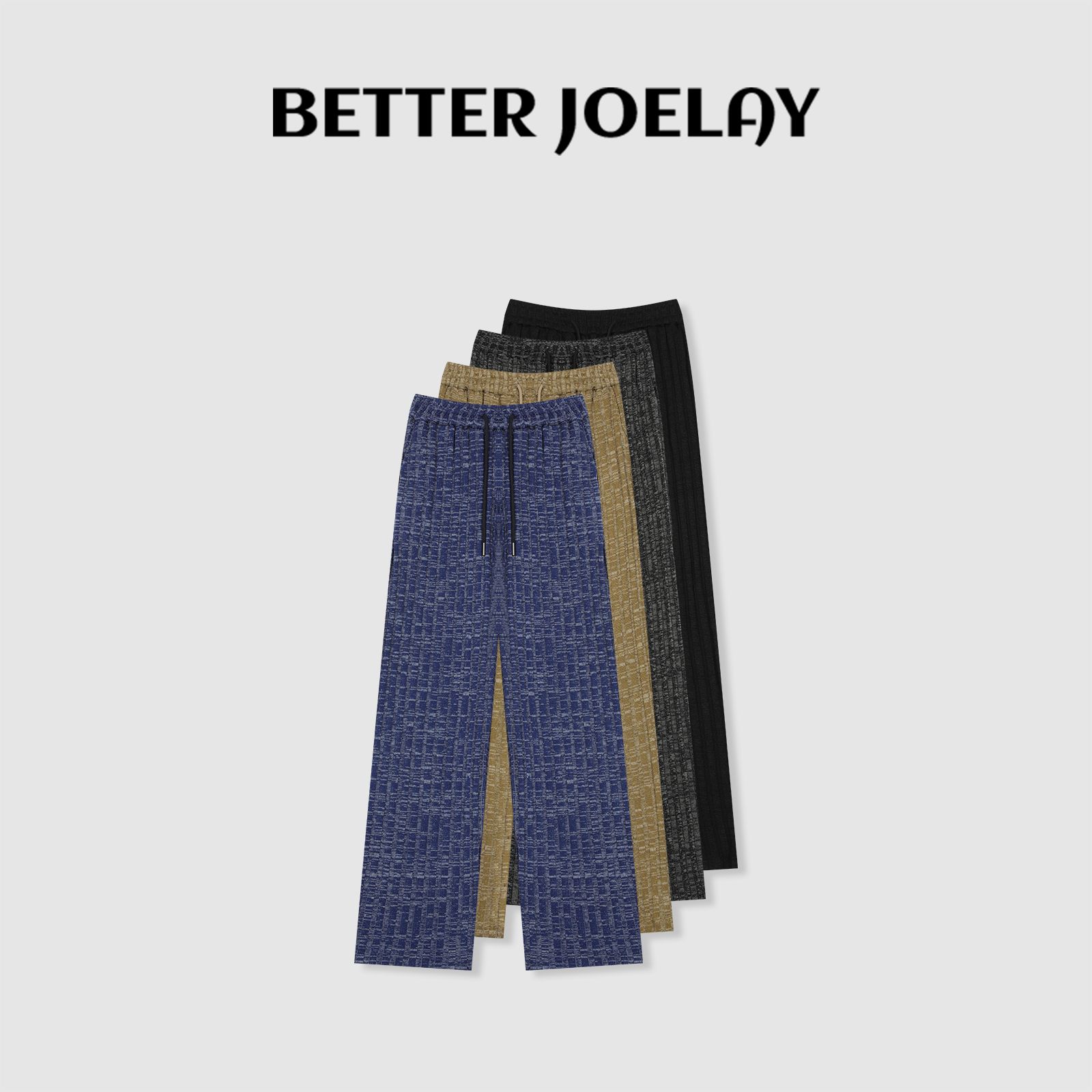 BETTER JOELAY-【深谧垂纹】时尚休闲直筒裤子宽松百搭KKH2351