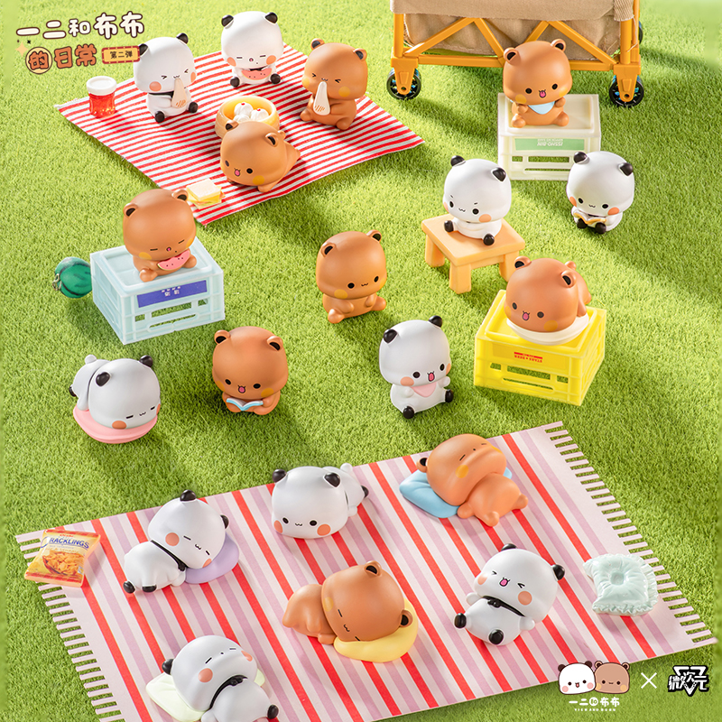 微次元 一二布布盲盒第二弹潮玩公仔熊猫一二可爱摆件女生礼物