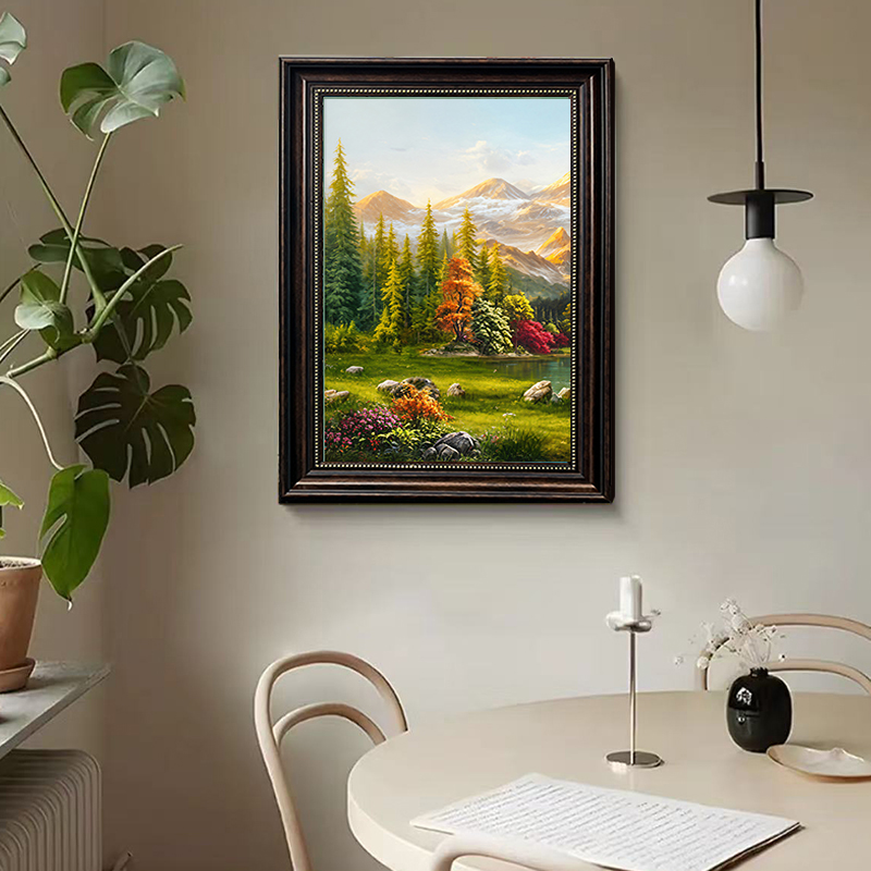 高级感新古典风景客厅餐厅卧室书房茶室走廊装饰画艺术装饰画挂画