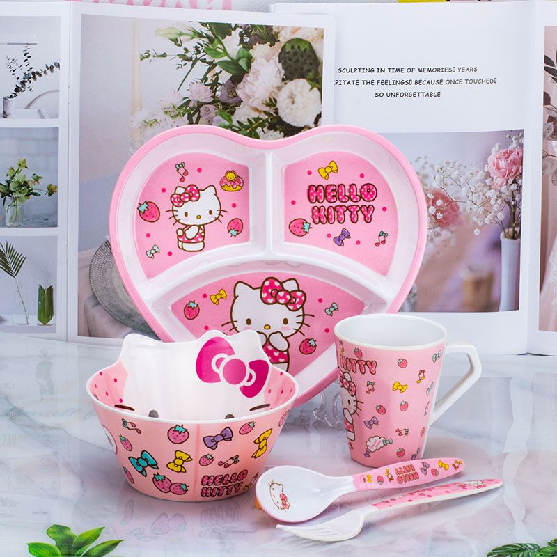 卡通可爱儿童餐具宝宝分格餐盘学生造型碗儿童餐辅食碗杯勺筷耐摔