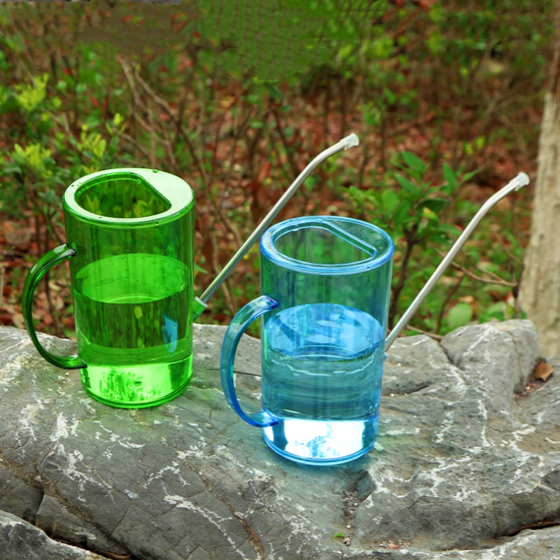 长嘴浇水壶不锈钢浇花壶透明家用园艺养花洒水壶大容量盆栽小喷壶