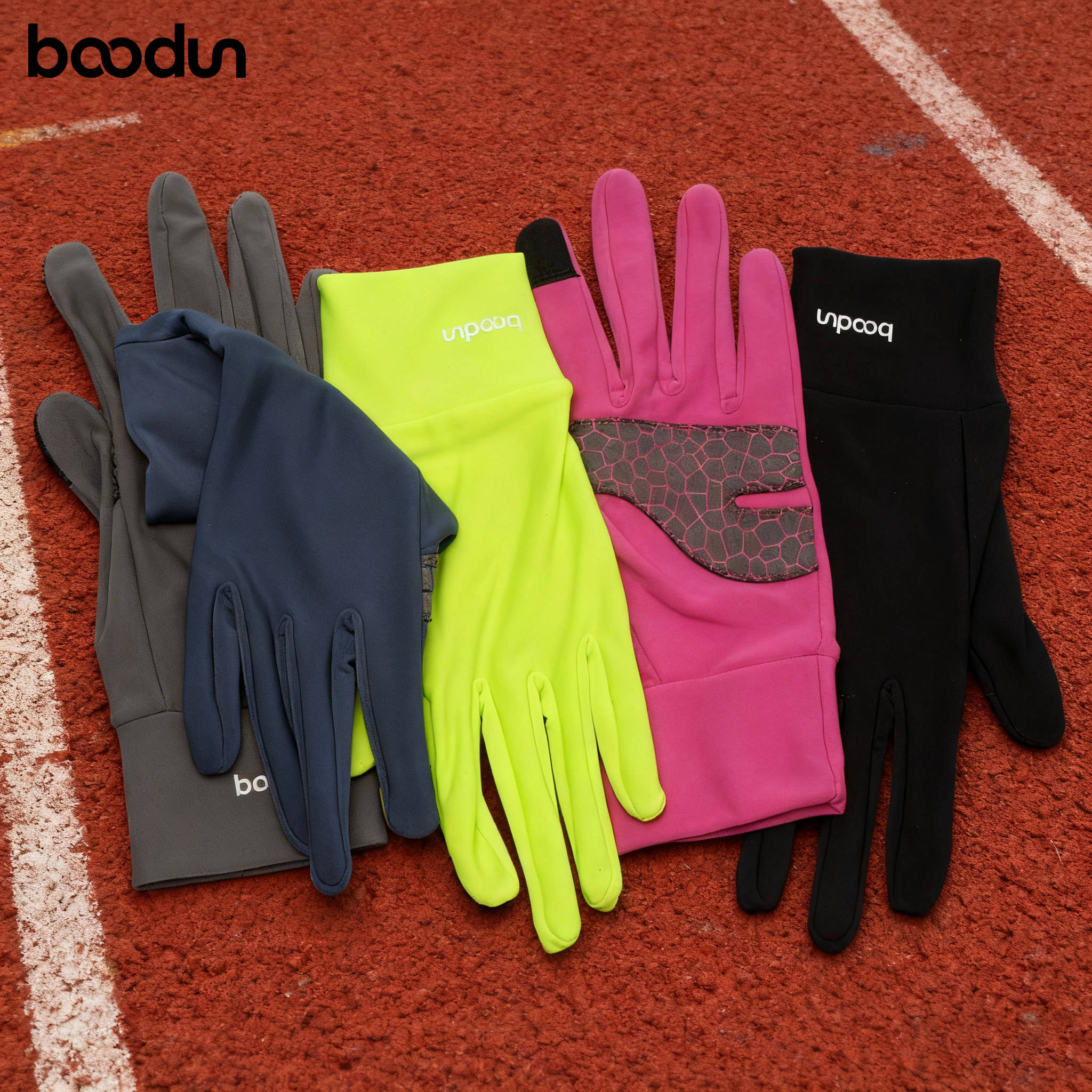 马拉松跑步手套轻薄保暖秋冬防风可触屏手套男女登山徒步户外运动