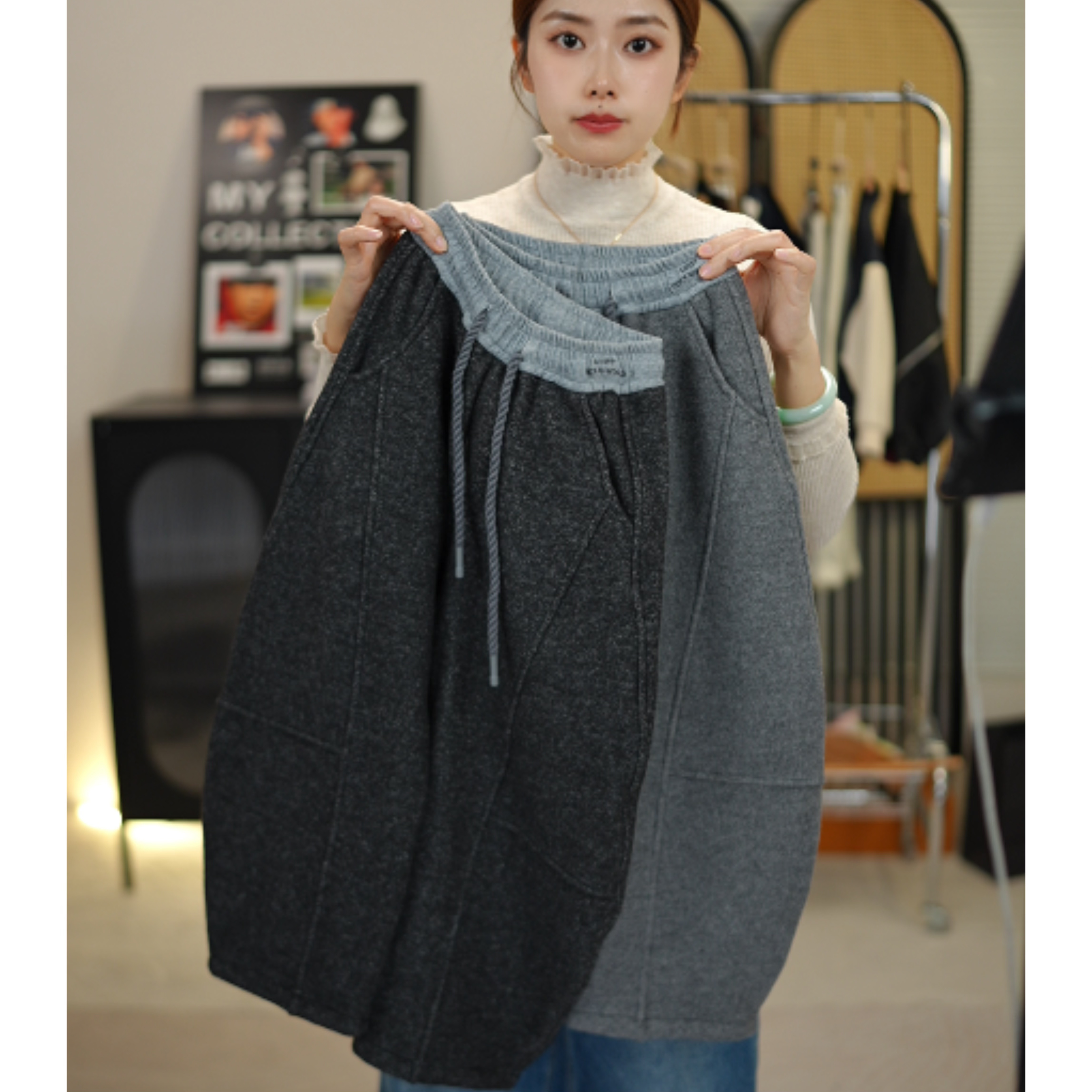 儿童加绒长裤2025秋冬季新款中大童撞色休闲裤保暖宽松韩版运动裤