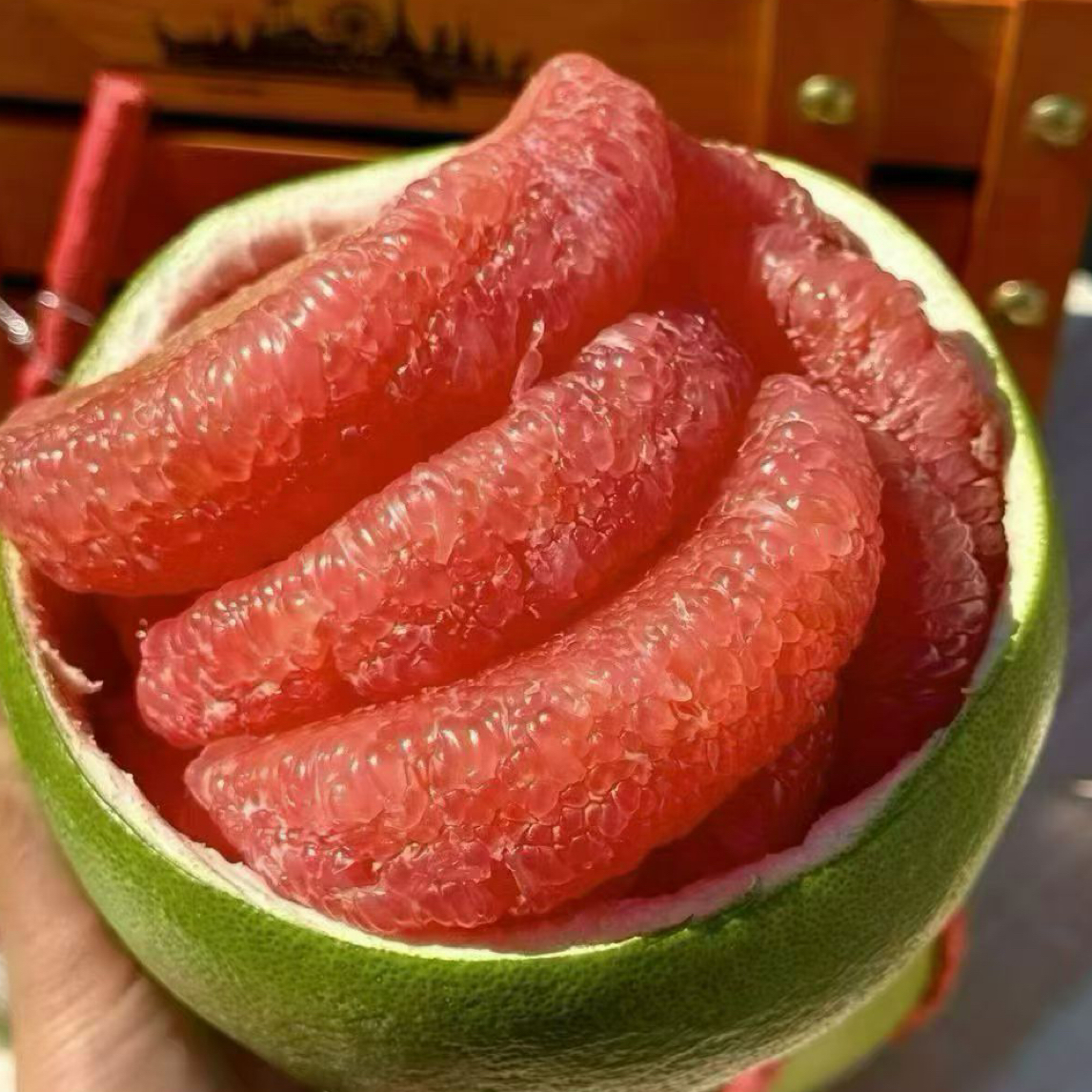 泰国红宝石土豪柚3粒装高端有档次甜嫩多汁包邮到家