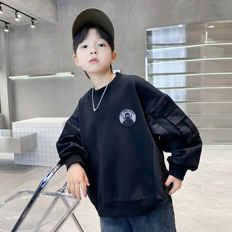 儿童装男童秋装卫衣2025新款中大童春秋款男孩秋季长袖上衣炸街