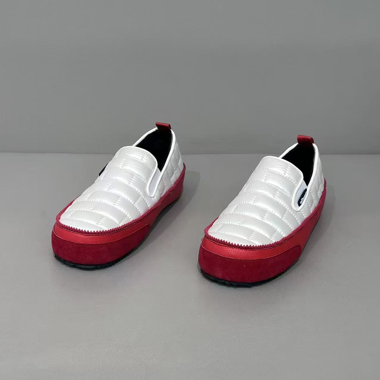 2025冬季新款面包鞋加棉保暖男士一脚蹬懒人鞋羽绒布面豆豆鞋男款